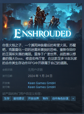 雾锁王国Enshrouded-雾锁王国英文名介绍