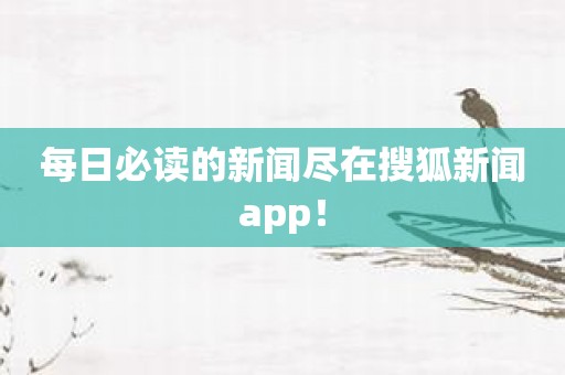 每日必读的新闻尽在搜狐新闻app！