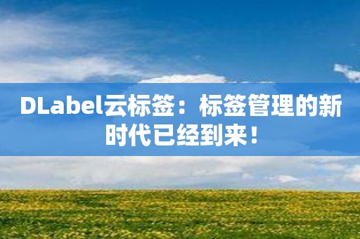 DLabel云标签：标签管理的新时代已经到来！