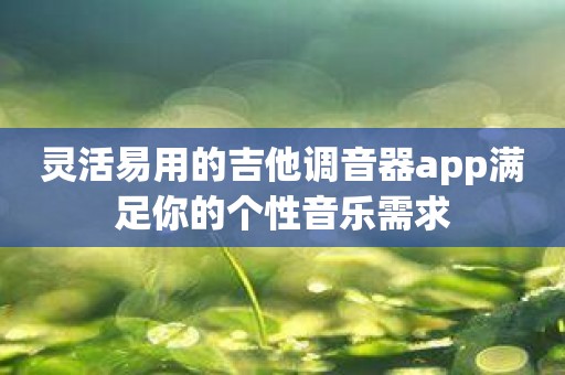 灵活易用的吉他调音器app满足你的个性音乐需求