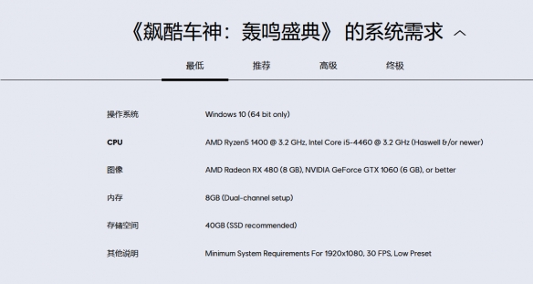 飙酷车神轰鸣盛典3050能用么-3050显卡使用说明